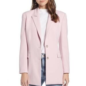 Something Navy Slouchy Power Pink Preppy Academia Oversized Blazer Size XS